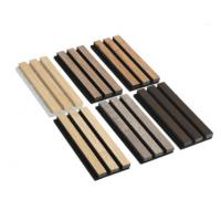 China Slat Wood Acoustic Panels 21mm Wall Ceiling Decoration Sound Proof Insulation on sale