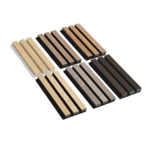 Slat Wood Acoustic Panels 21mm Wall Ceiling Decoration Sound Proof Insulation