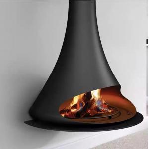 Europe Indoor Wood Burning Stove Decorative Suspended Ceiling Fireplace