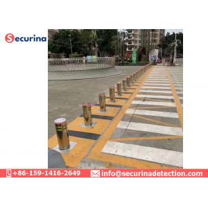 China 304 Stainless Steel Hydraulic Automatic Parking Rising Bollards Car Park Security Bollards supplier