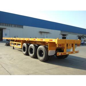 China 3 axles 40ft container semi trailer flatbed trailer discount supplier