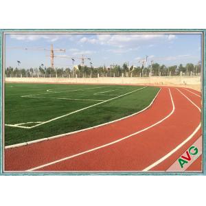 Unique Fibrillated Structure Soccer Artificial Grass 12000 Dtex Fullness Surface