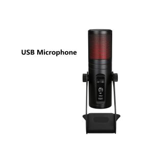 Metal 98db SNR USB Recording Microphone 75ma Microphone For Live Streaming Music