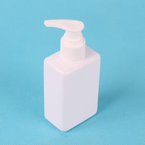 150ml PET White Square Cosmetic Men's Shampoo Pump Bottles