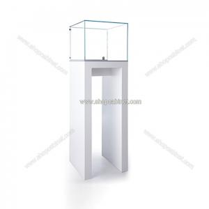 Free Standing Modern Display Wooden Glass Jewelry Display Cabinet