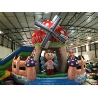 China Big Inflatable Mushroom Jumping House With Slide 7-15 Children Capacity on sale