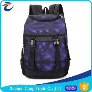 College Student Shoulder Bag / Polyester School Bags Humanized Internal Structure