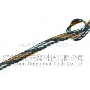 4mm Round High Temp Wire Sleeve , Braided Heat Resistant Sleeve For Cable