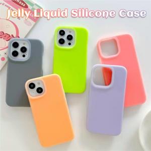 China Mobile Shockproof Cell Phone Back Cover Jelly Liquid Silicone Case For Iphone 14 / 14pro / 14 Pro Max / 13 / 13pro supplier