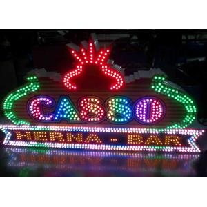 China Bulding / Casino Decoration Advertising LED Signs With Single Color Lamp 9mm 12mm supplier