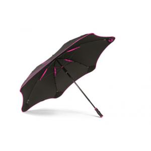 Large Black Reflective Golf Umbrella Sun Protection Foam Handle Wtih Rope