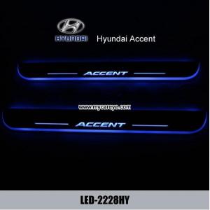 Hyundai Accent LED lights side step car door sill led light pedal scuff