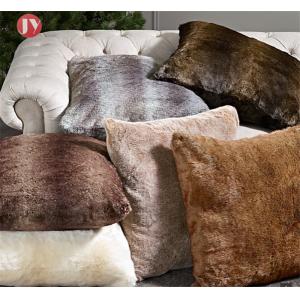 Faux Fur Pillows Cover Cushion Case Natural Color Tag For Home Decor