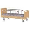 Hospital Aluminum alloy guardrail wood material two function manual bed