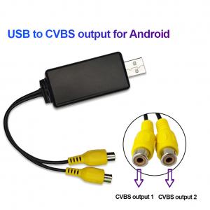 China USB to CVBS Video output Adapter to RCA interface Cable usb input 2 ports video output to Car Radio supplier