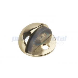 Polished Brass Decorative Door Hardware Low Profile Commercial Door Stop 1"