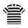 Summer 100% Cotton Polo Shirt Short Sleeve Unisex Multicolor Horizontal Striped