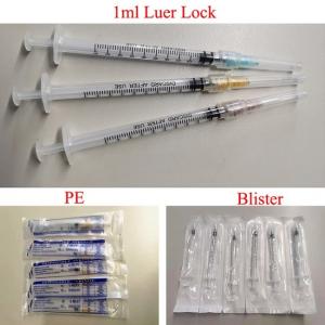 Three Parts Vacccine 1 Ml Luer Slip Syringe Plastic Medical Disposable
