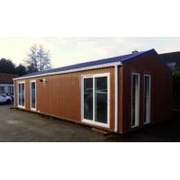 China Modern Flat Roof Prefabricated House, Pre-Built Homes Fireproof Mobile Home 40 Hq Container Laminate Floor on sale