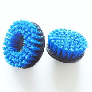 China Bathroom Floor Carpet Rotating Electric Drill Cleaning Brush 2inch Blue Bristle supplier
