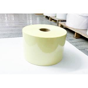 China Self Adhesive Sticker Paper Roll  50 transparent PET acrylic adhesive 140 yellow supplier