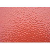 China 0.35mm Thick Alloy3003 Red Color Coating Embossed Aluminum Plate Used In Interior Ceiling Decoration on sale