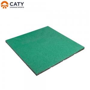 Green Outdoor Playground Rubber Floor Tiles 1000x1000mm UV Resistant