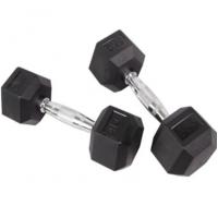China Free Weight Rubber Hex Dumbbell Cross Fitness Dumbbell Gym Equipment on sale