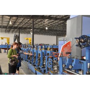 China Low Alloy Tube Forming Machine For Square Tube Production 100 m / min supplier