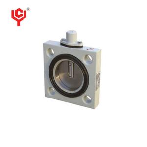 Square DN40 Stainless Steel Valve Hydraulic Butterfly Manual 120mm