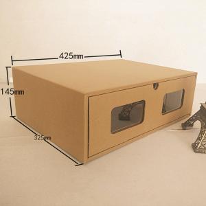 Kraft Drawer Cardboard Clothing Packaging Corrugated Shoe Box With Partial Window