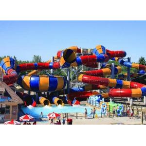 China Outdoor Giant Water Slide Tantrum Valley Space Bowl Colorful FRP Slide supplier