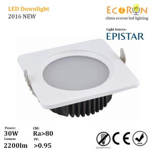 30w downlight square smd downlight 6'' square recessed led light downlight ac100-240v