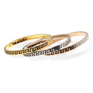 Great Wall pattern stainless steel bracelet men's summer polishing texture hand jewelry DIY spot accessories wholesale