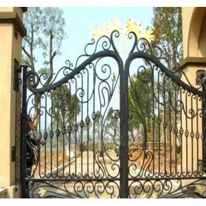 Decorative Wrought Iron Doors Corrosion Resistance For House Building