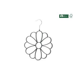 Betterall China Manufacture Velvet Clothes Hanger Flowery Velvet Ties Hanger with Twelve Petals