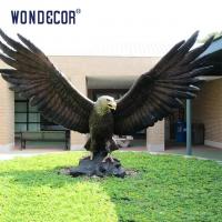 China Large outdoor garden metal animal decoration bronze eagle statue on sale