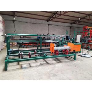 China Double Wire  Chain Link Fence Equipment , PLC Control Chain Link Weaving Machine For Fence supplier