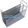 Metal wire magazine office document file holder storage shelf organizer basket,