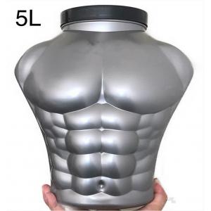 5L Muscle Shaped Pet Plastic Container Shatterproof Protein Powder Storage Container