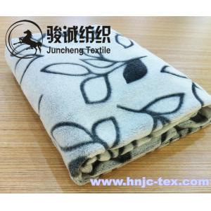 China Various pattern printed short plush warm flannel blanket fabric hometextile fabric supplier