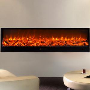 China 80'' 2000mm Living Room Decorative Electric Fireplace CE Realistic Flame supplier
