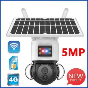 2K 5MP Solar Powered CCTV Camera 4G Outdoor White Color Stable