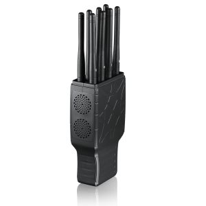 China Plastic 8 Antennas Portable 2G 3G 4G 5G WIFI Signal Jammer With Nylon Case wholesale