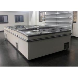 China Frost Free Commercial Chest Freezer Sliding Door , Glass Top Island Freezer supplier