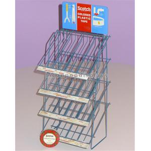 Metal Audio Accessories Display Stand 4-Tier Tape Display Stand Desktop For Promotion