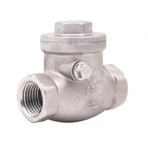 China Female Thread 1/2 Inch Swing Check Valve WOG 200 PSI Stainless Steel SS304 CF8M NPT supplier