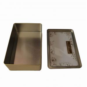 China Customized Rectangular hot chocolate tin can Transparent Window Lid vintage chocolate tins supplier