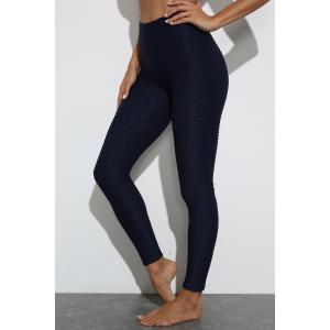 Navy High Waisted Yoga Pants Womens Cropped Fitness Leggings