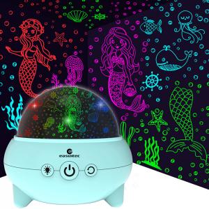 Bedroom RGB Star Projector Animal , Multiscene Mermaid Night Light Projector